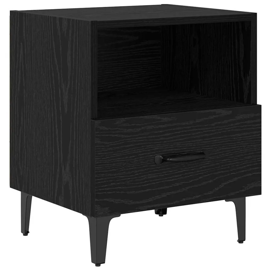 Cabinet de chevet 2 pcs Chêne noir 40 x 35 x 47.5 cm - 6