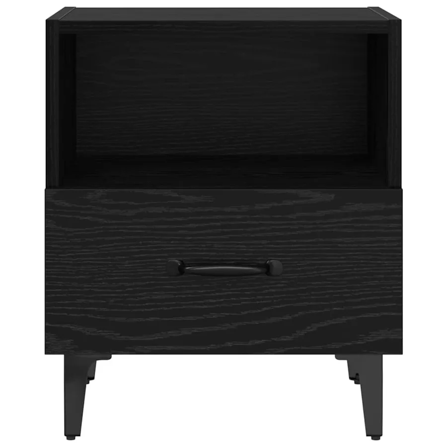 Cabinet de chevet 2 pcs Chêne noir 40 x 35 x 47.5 cm - 7