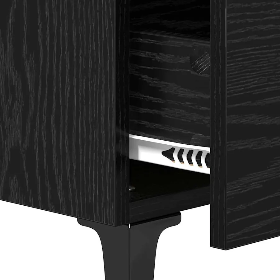 Cabinet de chevet 2 pcs Chêne noir 40 x 35 x 47.5 cm - 8