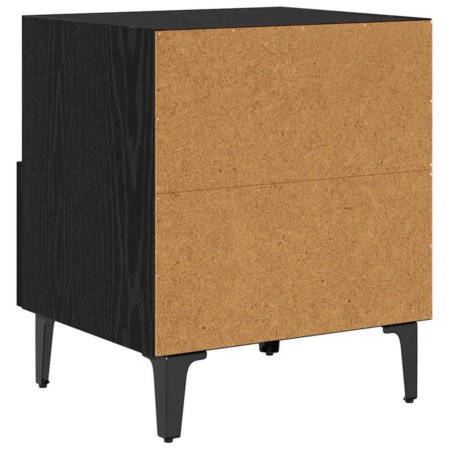 Cabinet de chevet 2 pcs Chêne noir 40 x 35 x 47.5 cm - 9