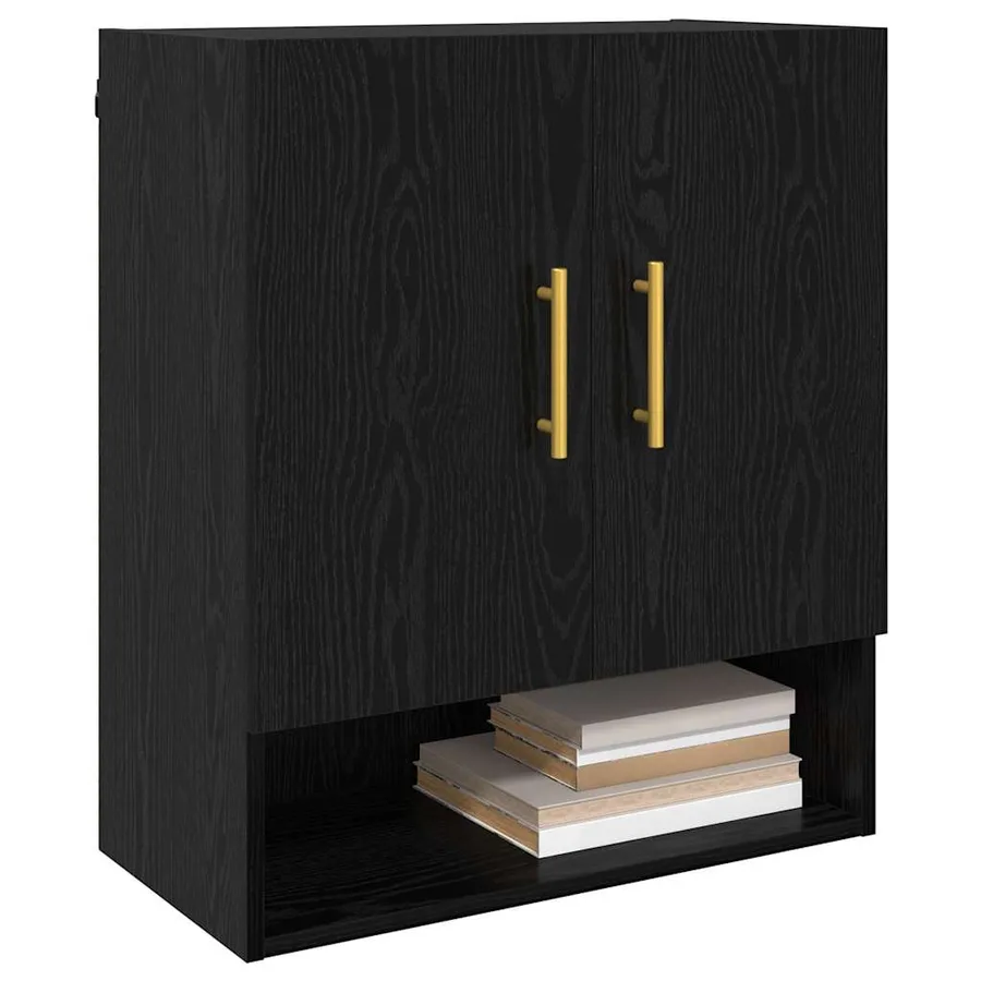 Meuble mural Chêne noir 60 x 31 x 70 cm Bois d'ingénierie - 3