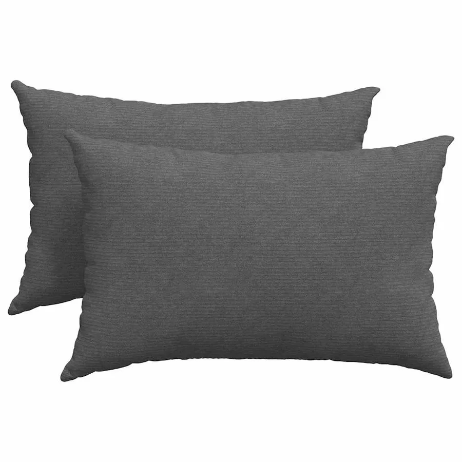 Coussins de canapé 2 pcs Gris foncé 60 x 40 cm - 2