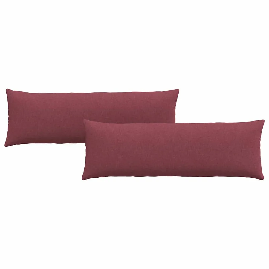 Coussins de canapé 2 pcs Bordeaux 120 x 40 cm tissu - 2
