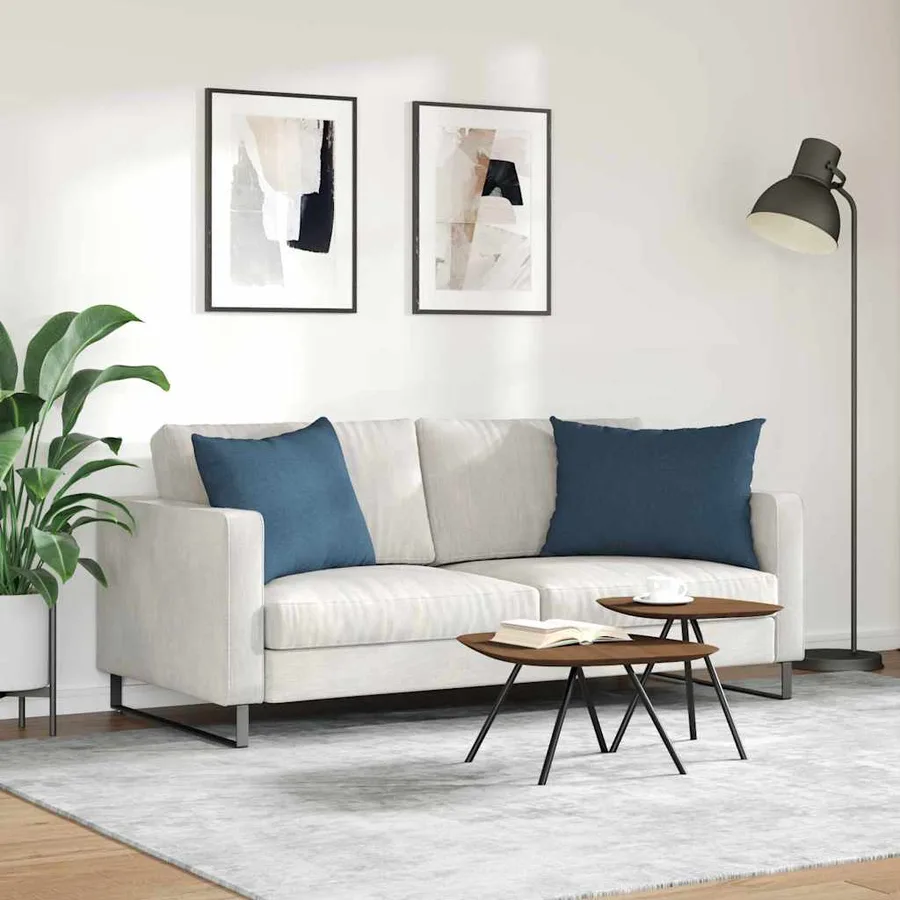 Coussins de canapé 2 pcs Bleu 70 x 50 cm tissu - 4