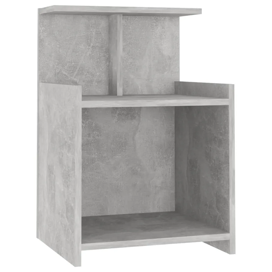 Tables de chevet 2 pcs Gris béton 40x35x60 cm Aggloméré - 3