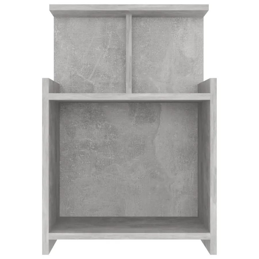 Tables de chevet 2 pcs Gris béton 40x35x60 cm Aggloméré - 4