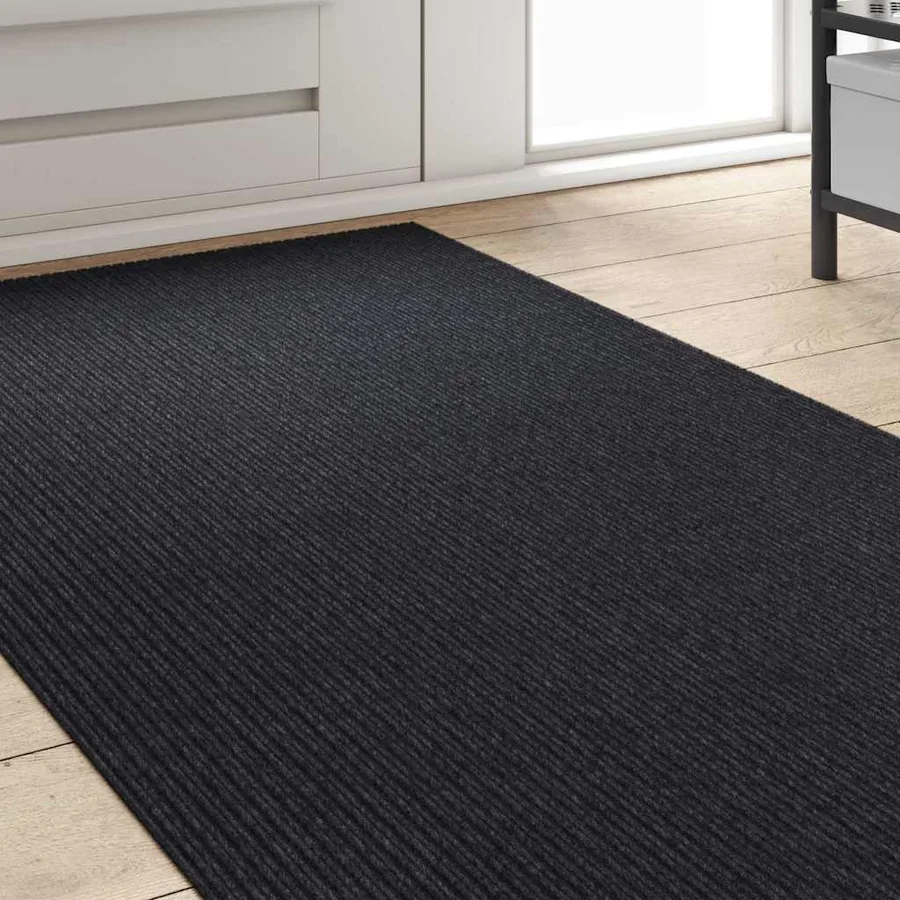 Tapis Couloir Anthracite 80 x 400 cm tissu - 3