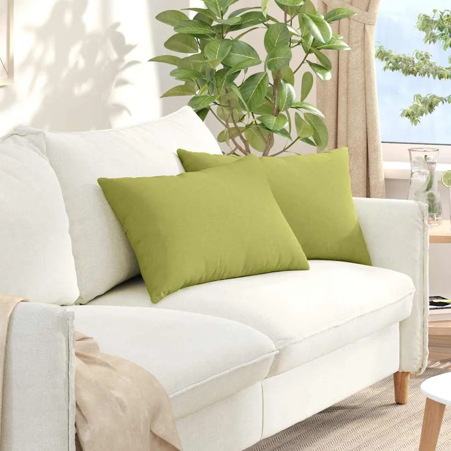 Coussins de canapé 2 pcs Vert clair 60 x 40 cm tissu
