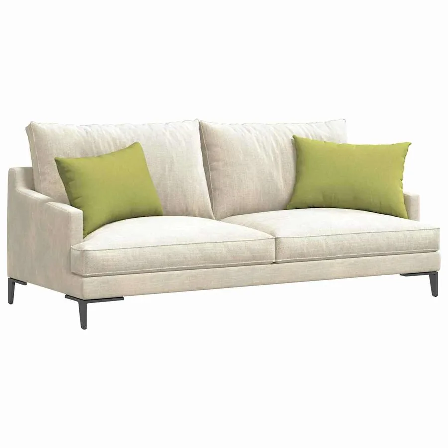 Coussins de canapé 2 pcs Vert clair 60 x 40 cm tissu - 3