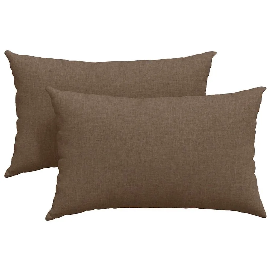Coussins de canapé 2 pcs Marron 50 x 30 cm tissu - 2
