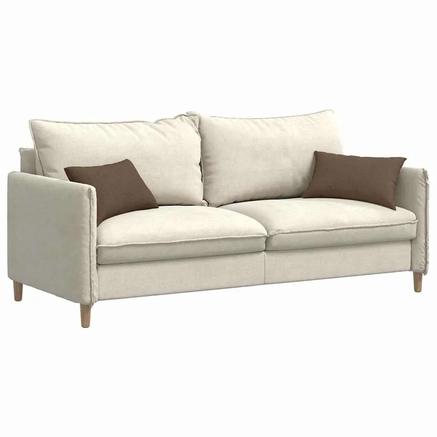 Coussins de canapé 2 pcs Marron 50 x 30 cm tissu - 3