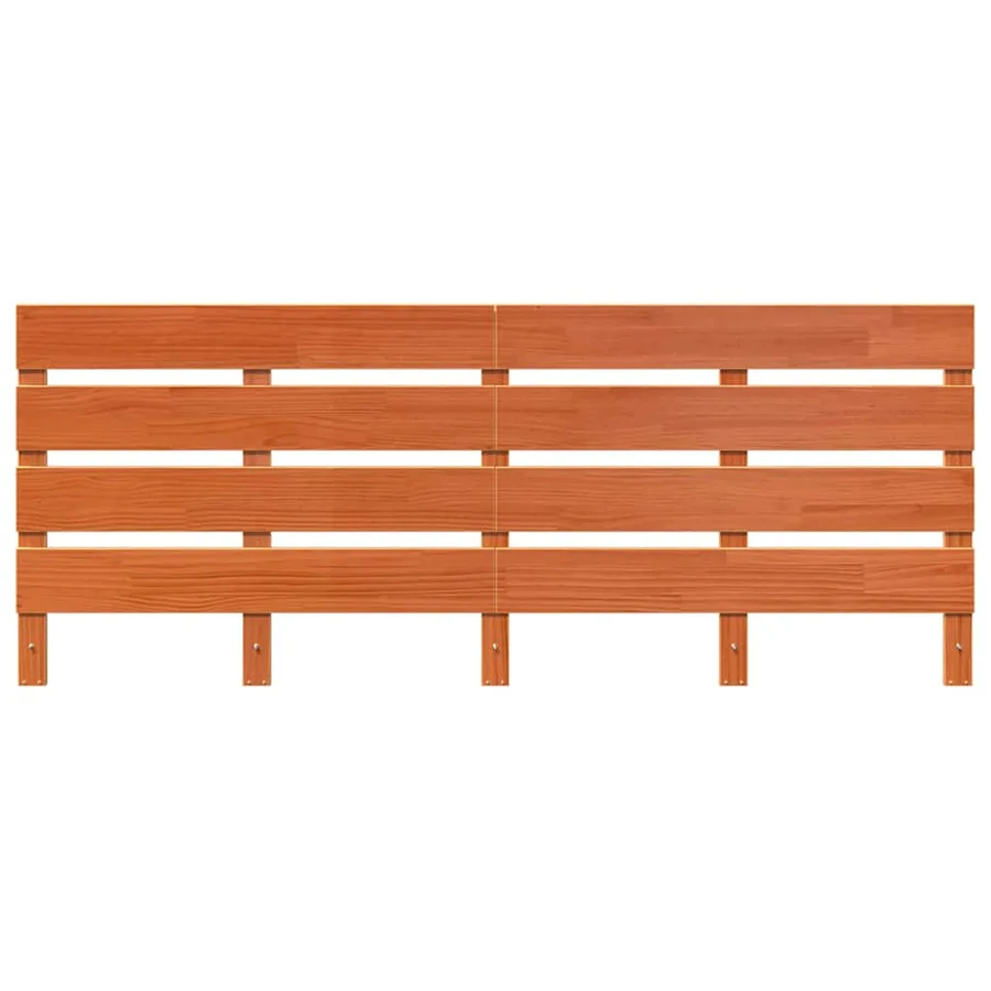 Tête de lit Brun cire 200,5 x 3 x 80 cm Pin massif - 4