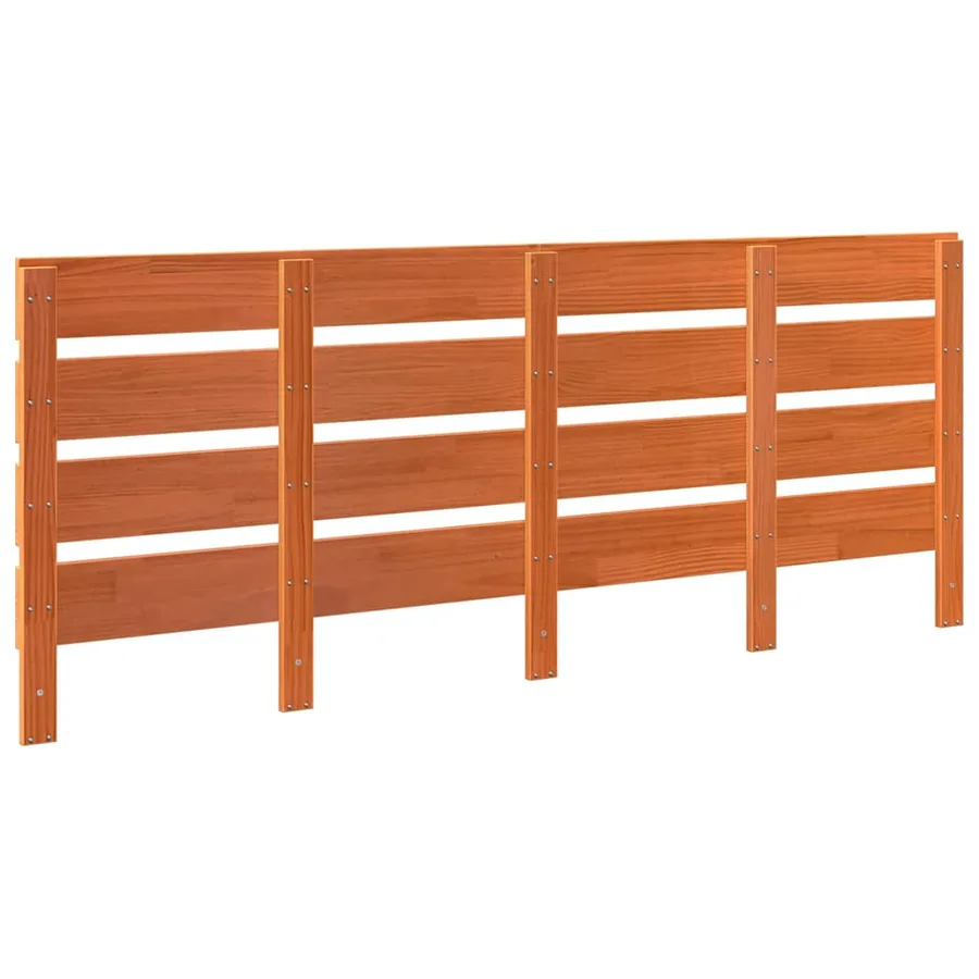 Tête de lit Brun cire 200,5 x 3 x 80 cm Pin massif - 6