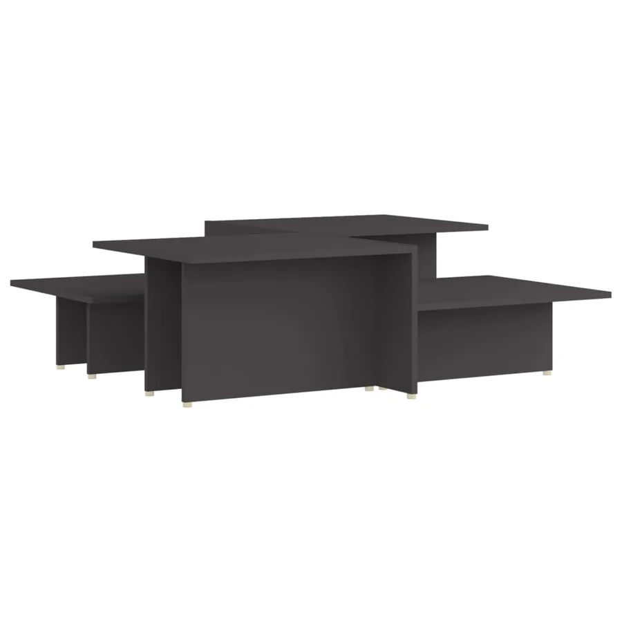 Tables basses 2 pcs Gris 111,5x50x33 cm Bois d'ingénierie - 2
