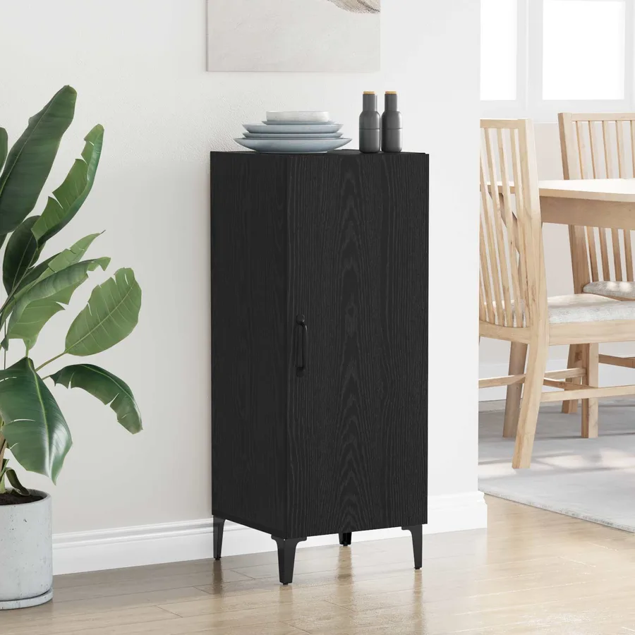 Buffet Chêne noir 34,5 x 34 x 90 cm Bois d'ingénierie - 4