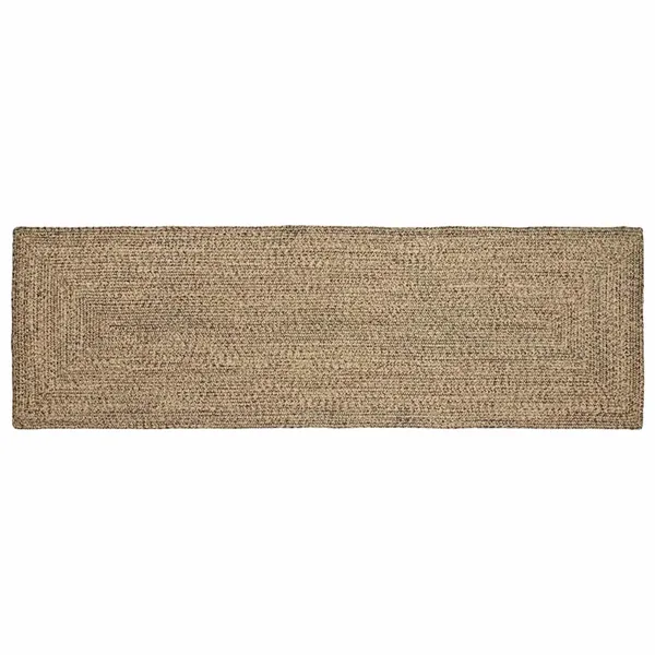 Tapis de surface Naturel et noir 80 x 250 cm Jute
