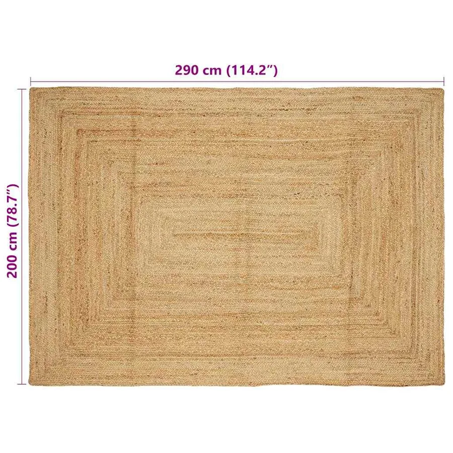 Tapis de surface Naturel 200 x 290 cm Jute - 8