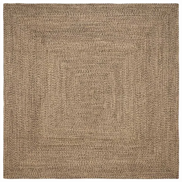 Tapis de surface Naturel et noir 240 x 240 cm Jute