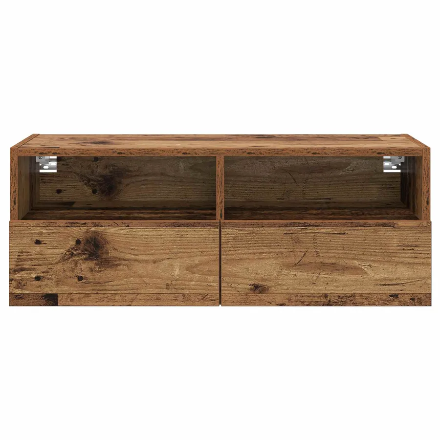 Meubles TV muraux 2 pcs Bois Ancien 80 x 30 x 30 cm - 7