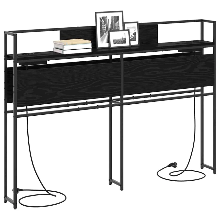 Tête de lit de rangement Chêne noir Bois d'ingénierie - 3