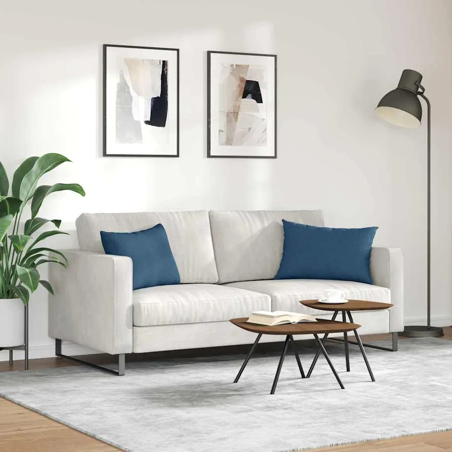 Coussins de canapé 2 pcs Bleu 60 x 40 cm tissu - 4