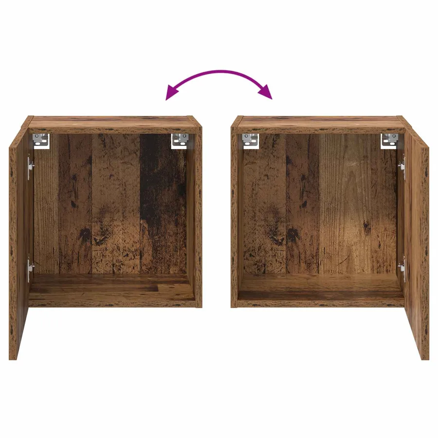Meuble TV mural Bois Ancien 40,5x30x40cm Bois d'ingénierie - 12