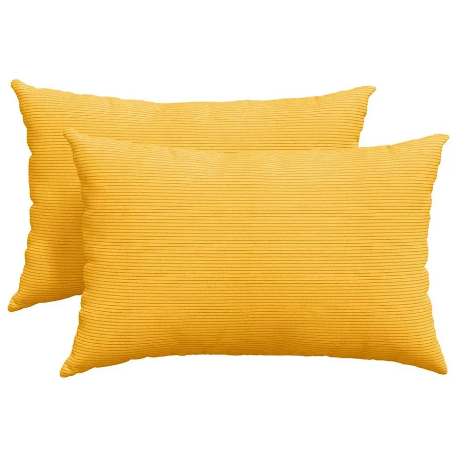 Coussins de canapé 2 pcs Jaune clair 60 x 40 cm - 2