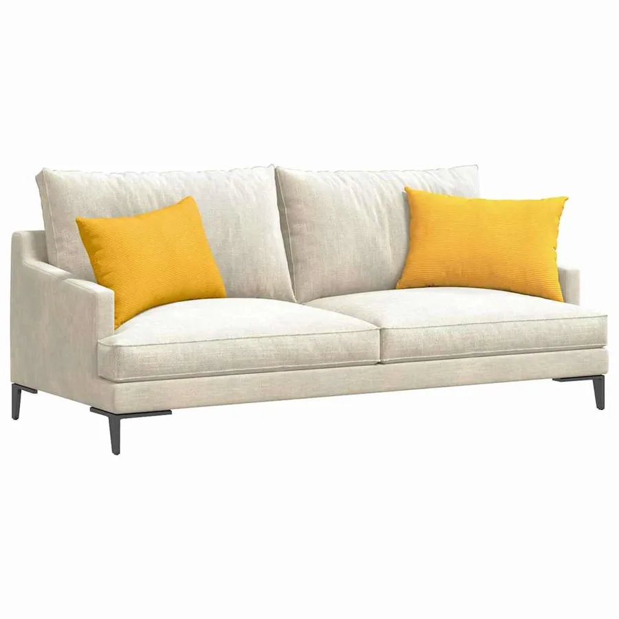 Coussins de canapé 2 pcs Jaune clair 60 x 40 cm - 3