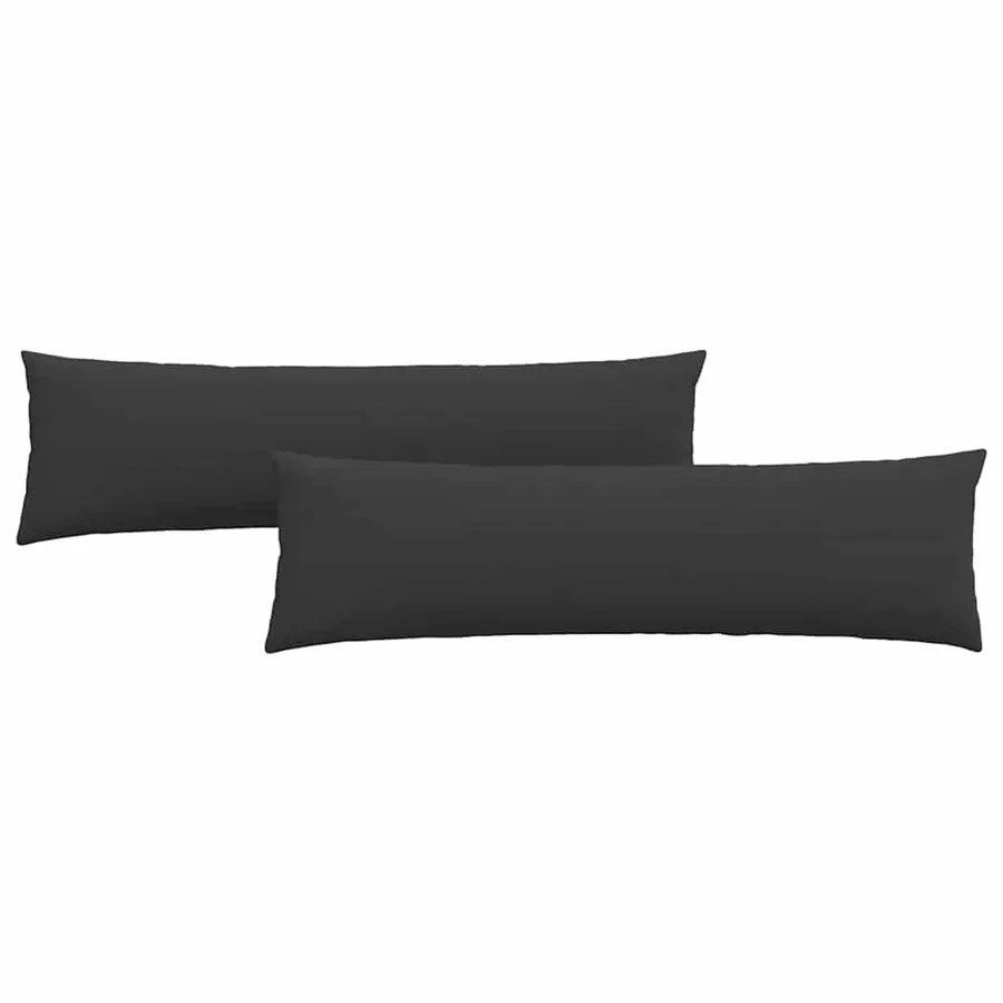 Coussins de canapé 2 pcs Noir 145 x 40 cm tissu - 2