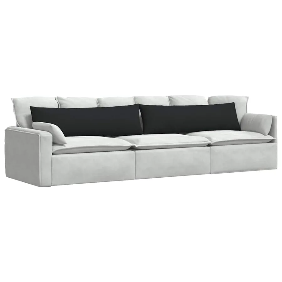 Coussins de canapé 2 pcs Noir 145 x 40 cm tissu - 3