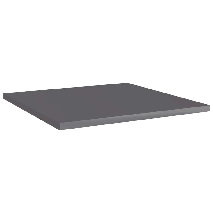 Panneaux de bibliothèque 8 pcs gris brillant bois d’ingénierie - 2