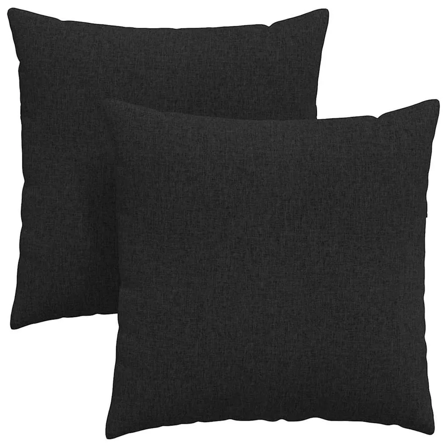 Coussins de canapé 2 pcs Noir 60 x 60 cm tissu - 2
