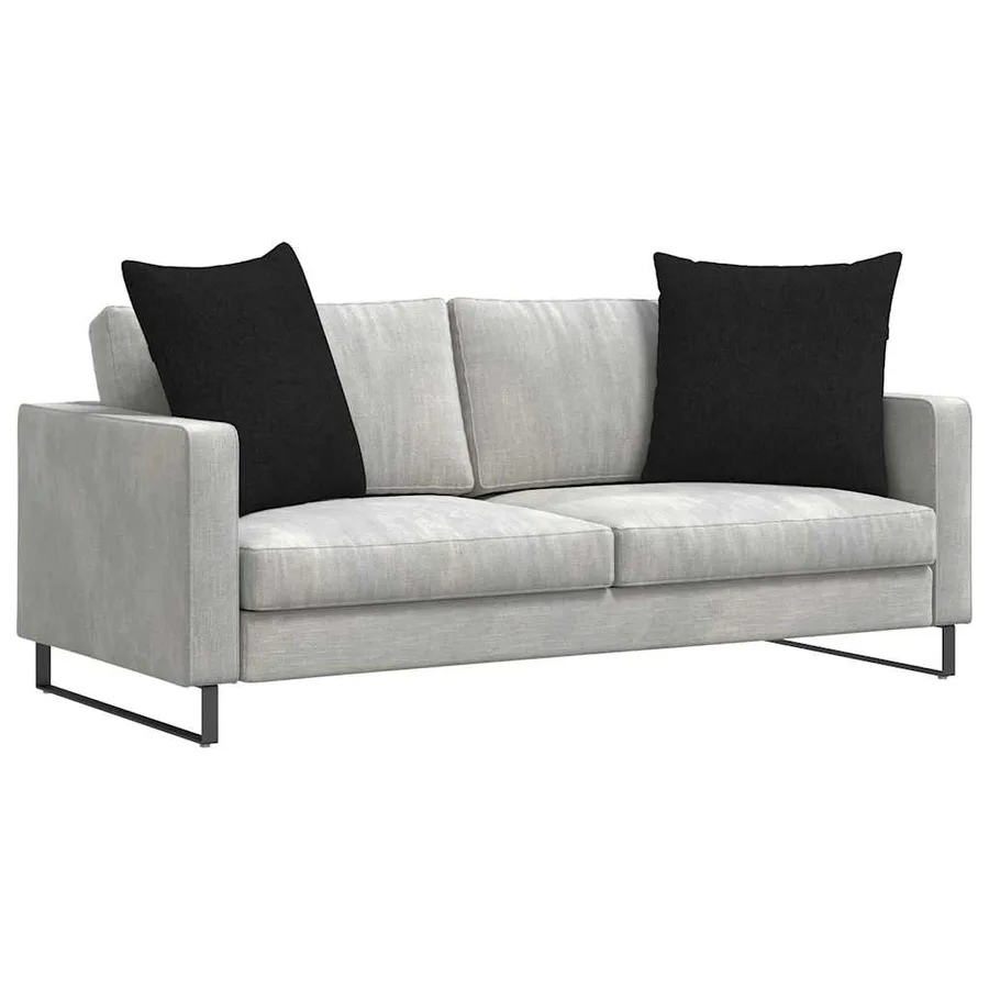 Coussins de canapé 2 pcs Noir 60 x 60 cm tissu - 3