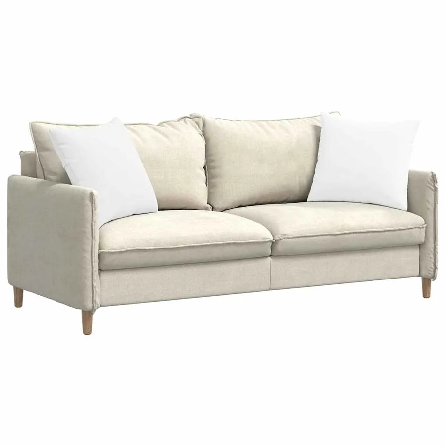 Coussins de canapé 2 pcs Blanc 50 x 50 cm tissu - 3