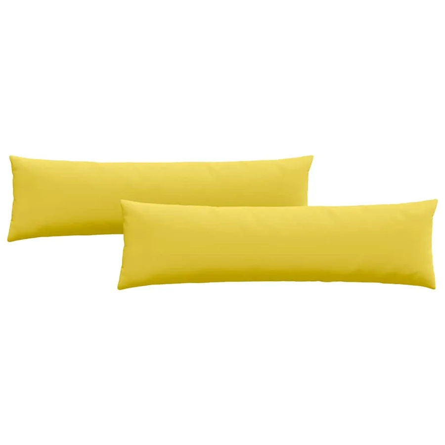 Coussins de canapé 2 pcs Jaune clair 145 x 40 cm tissu - 2