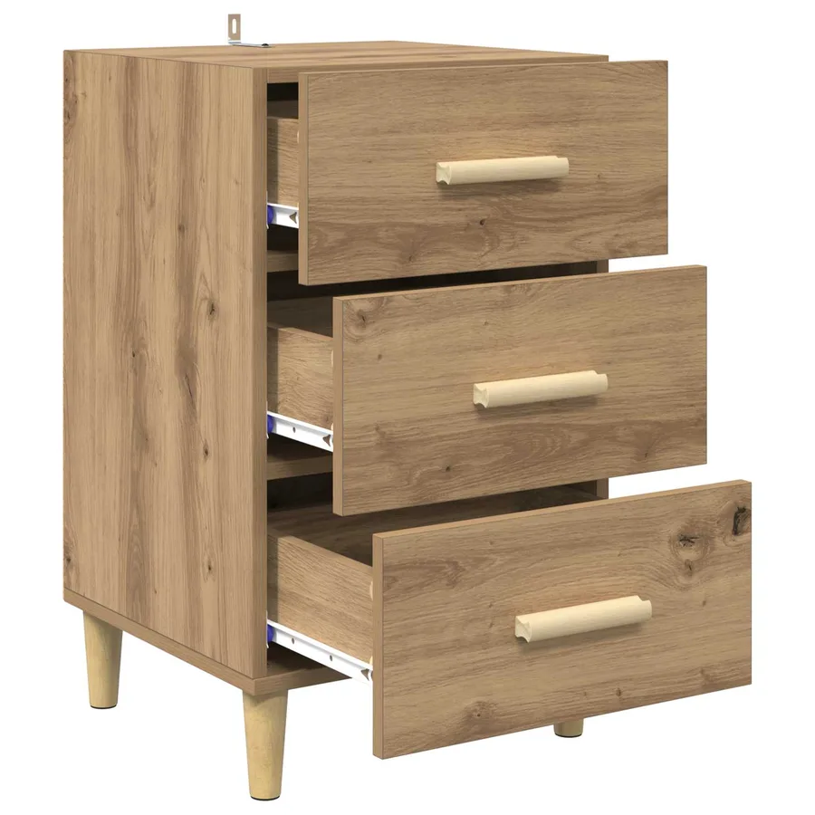 Cabinet de chevet Chêne artisanal 40 x 40 x 66 cm - 5