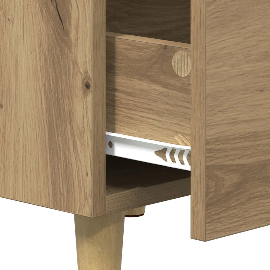 Cabinet de chevet Chêne artisanal 40 x 40 x 66 cm - 9
