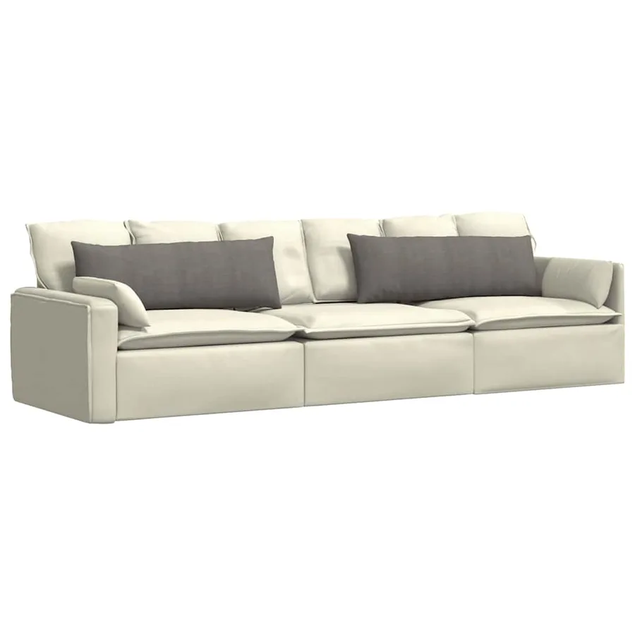 Coussins de canapé 2 pcs Gris clair 120 x 40 cm - 3