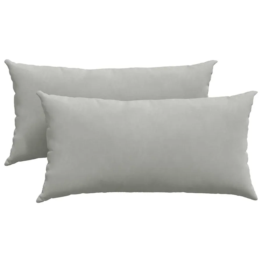 Coussins de canapé 2 pcs Gris clair 80 x 40 cm tissu - 2