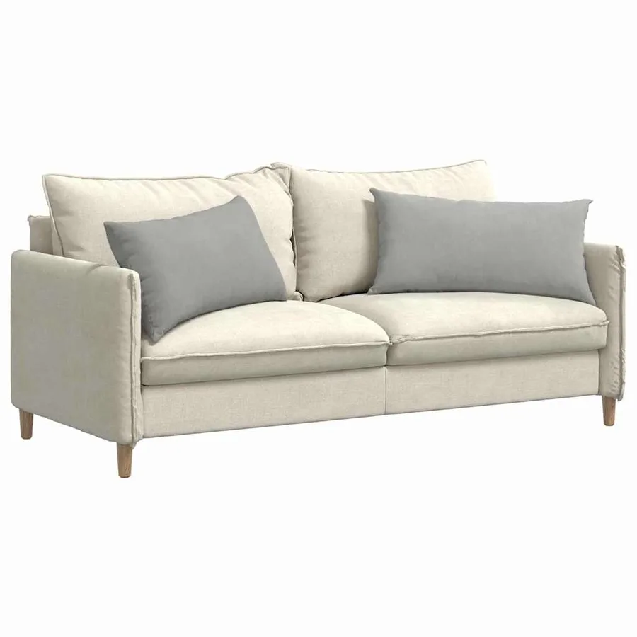Coussins de canapé 2 pcs Gris clair 80 x 40 cm tissu - 3