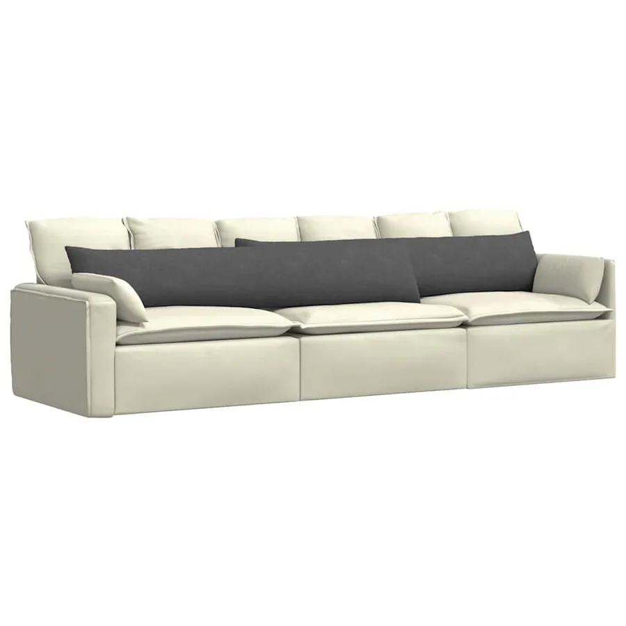 Coussins de canapé 2 pcs Gris foncé 200 x 40 cm - 3