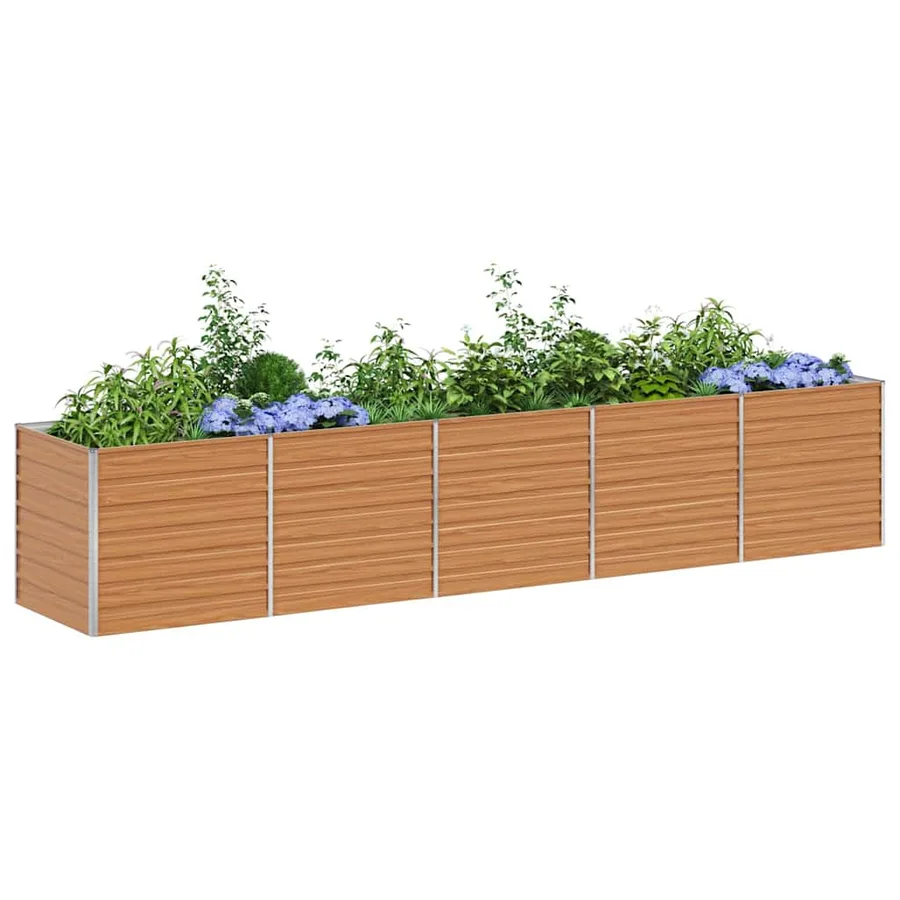 Jardinière surélevée Marron Clair 400 x 80 x 77 cm - 3