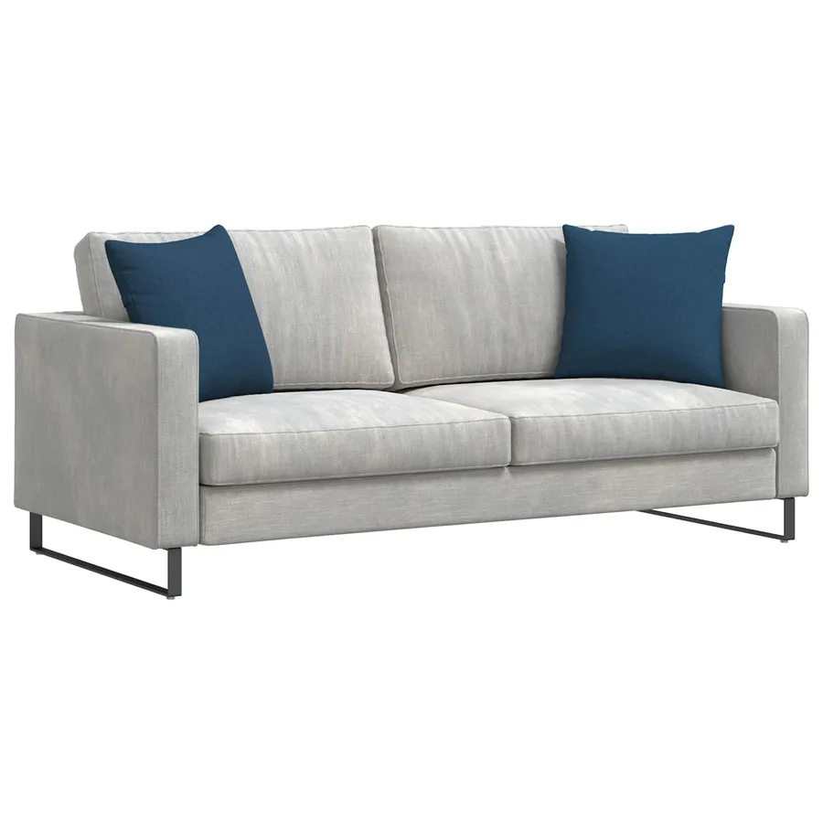 Coussins de canapé 2 pcs Bleu 45 x 45 cm tissu - 3