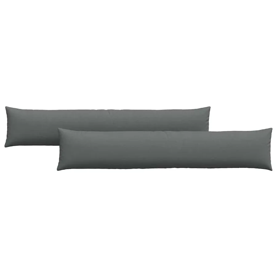 Coussins de canapé 2 pcs Gris foncé 200 x 40 cm tissu - 2