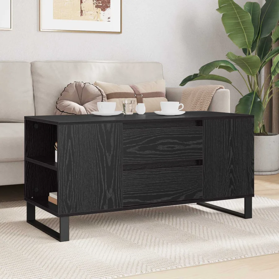 Table basse Chêne noir 102 x 44,5 x 50 cm Bois d'ingénierie - 4