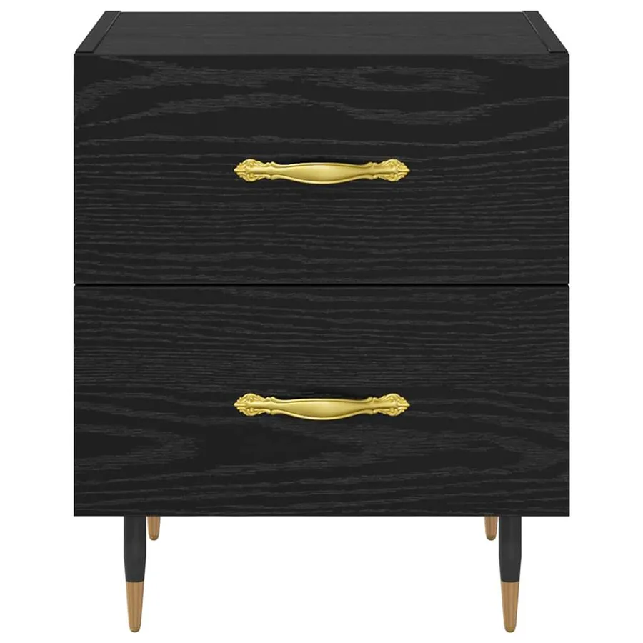 Cabinet de chevet 2 pcs Chêne noir 40 x 35 x 47,5 cm - 7