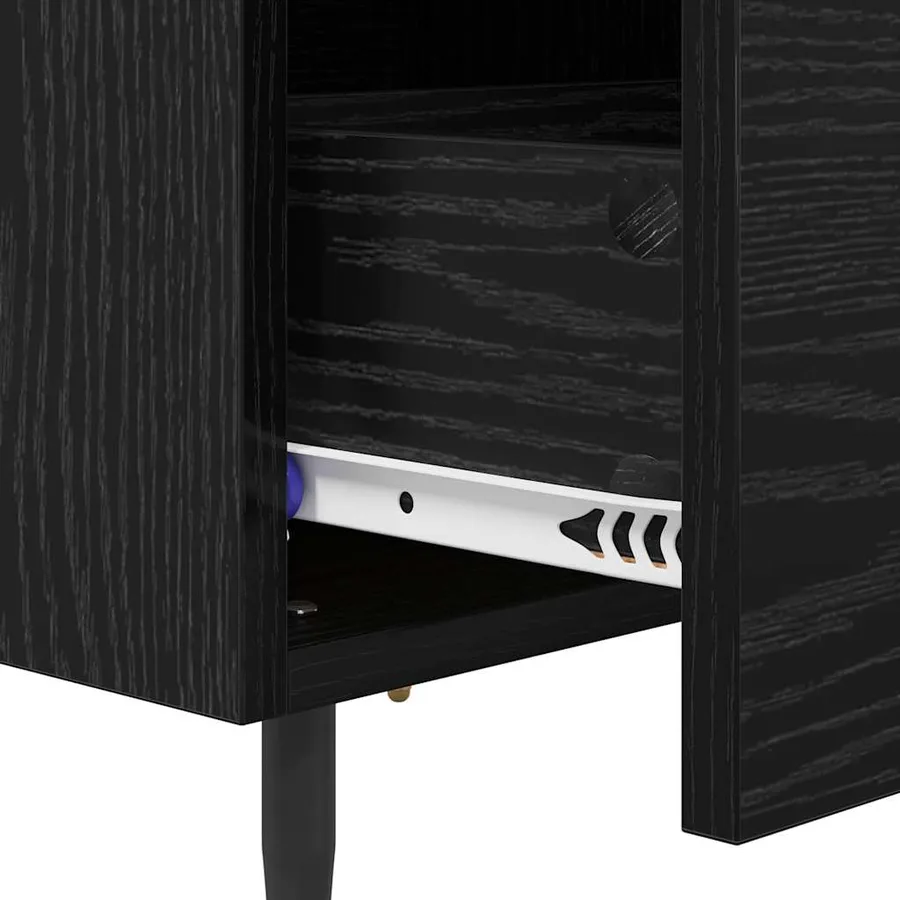 Cabinet de chevet 2 pcs Chêne noir 40 x 35 x 47,5 cm - 8