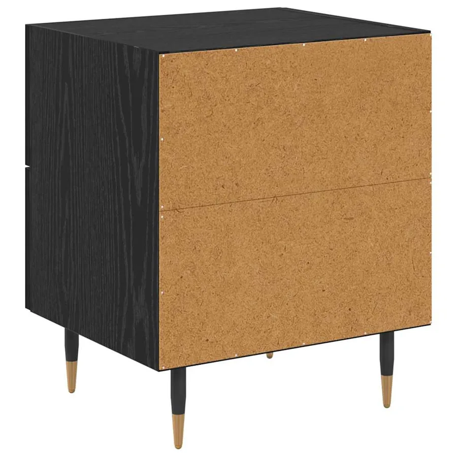 Cabinet de chevet 2 pcs Chêne noir 40 x 35 x 47,5 cm - 9