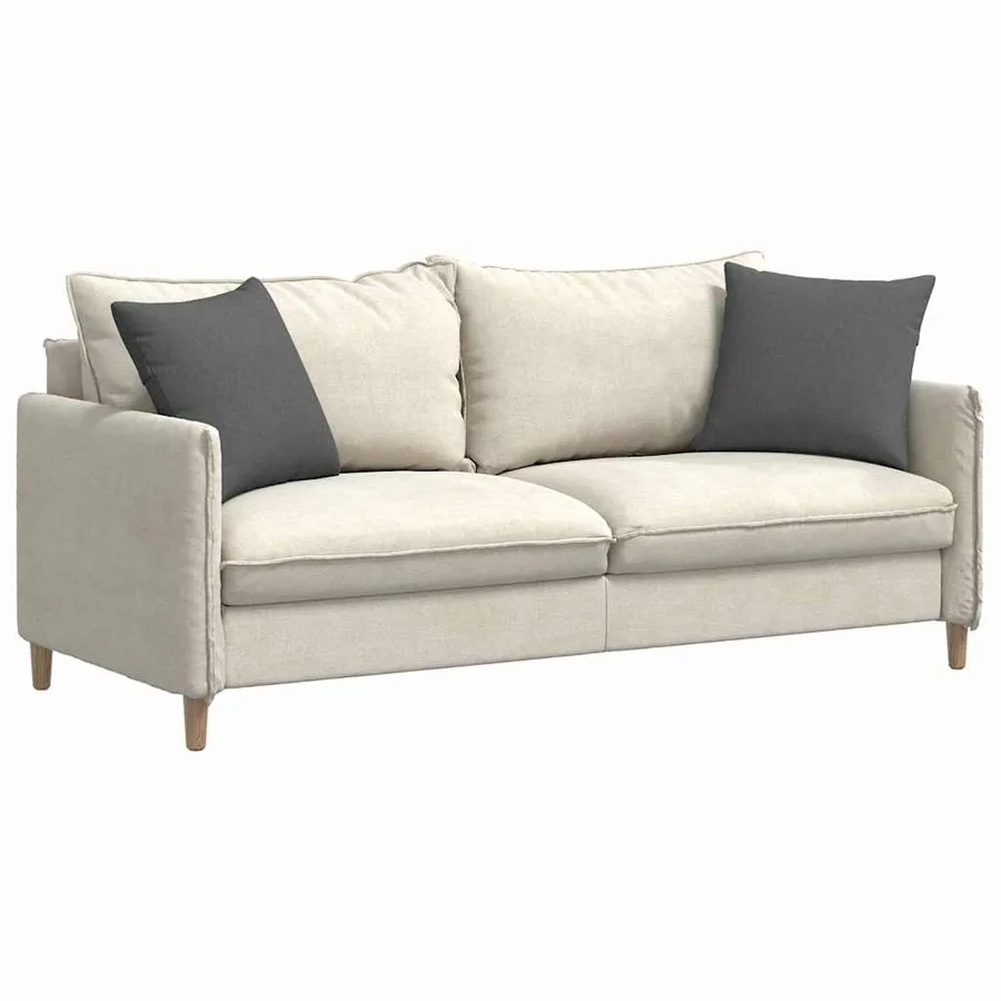 Coussins de canapé 2 pcs Gris foncé 45 x 45 cm tissu - 3