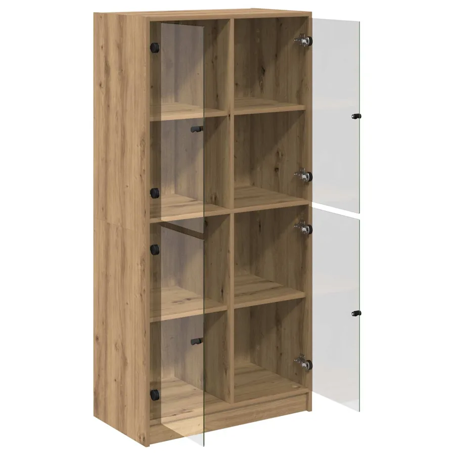 Haut Armoire Chêne artisanal 68 x 37 x 142 cm Bois d'ingénierie - 5